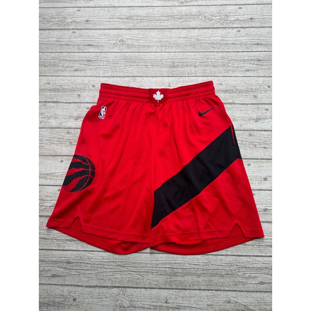 Nike Toronto Raptors Basketball Shorts Men's XL Red Black NBA Dri-FIT Activewear